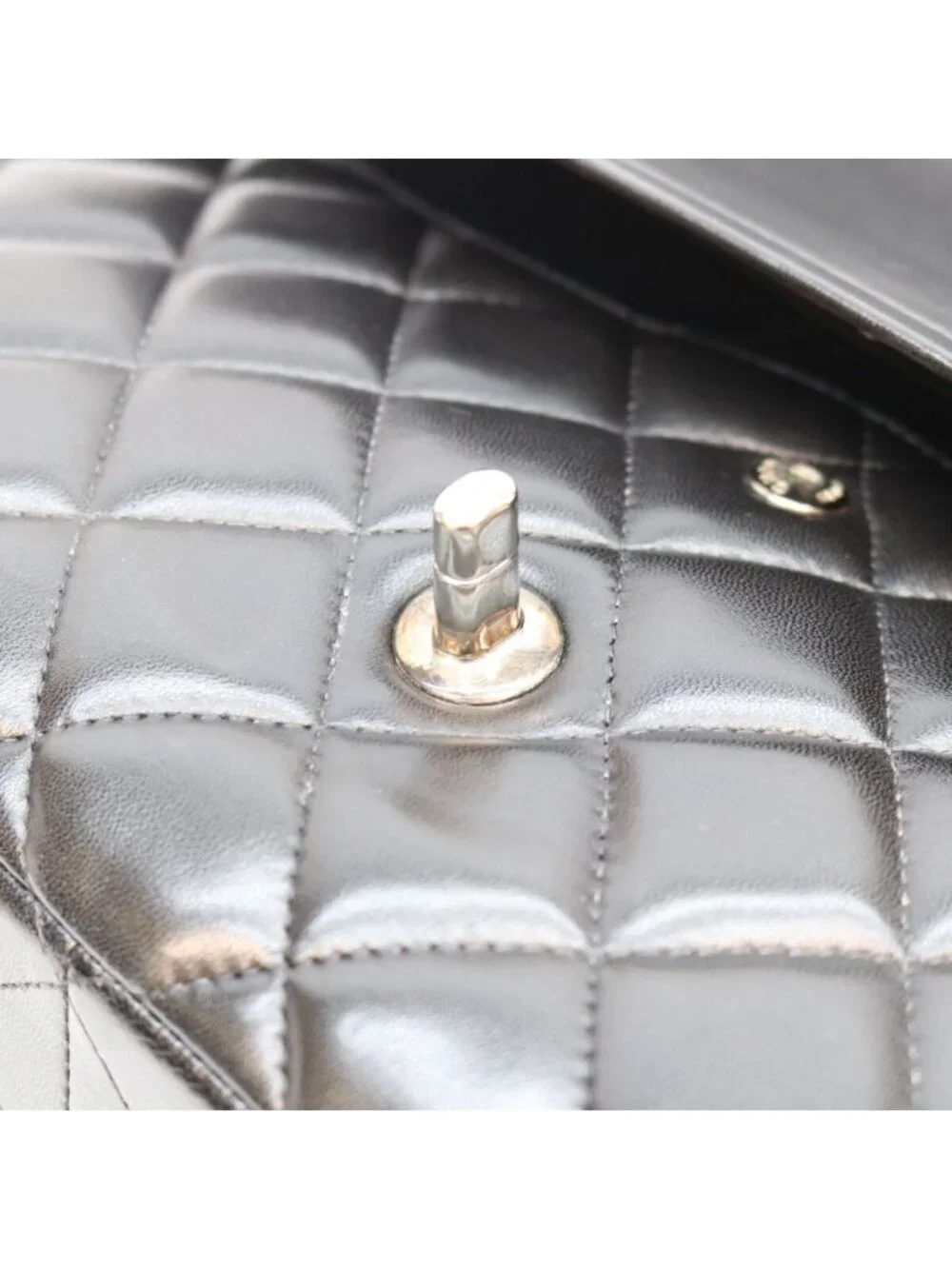 Chanel Black Lamb Silver Double Flap Maxi Quilted 30